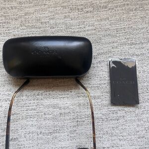 Coach Black Sunglasses with Tortoise Accents